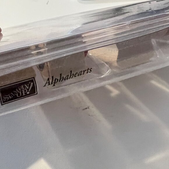 Stampin Up! Alphahearts Wood-Mounted Rubber Stamps Alphabet & Symbols Set 2004 - Picture 2 of 3